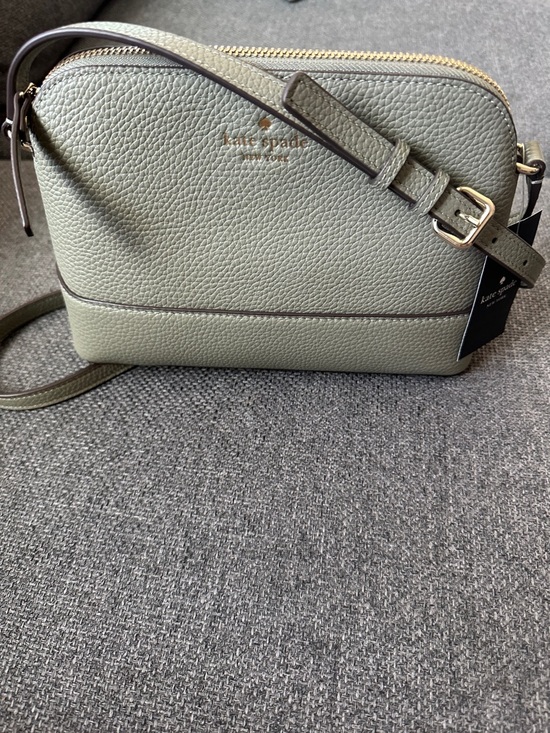 kate spade Handbags - kate spade pebble leather crossbody in sage green with gold hardware